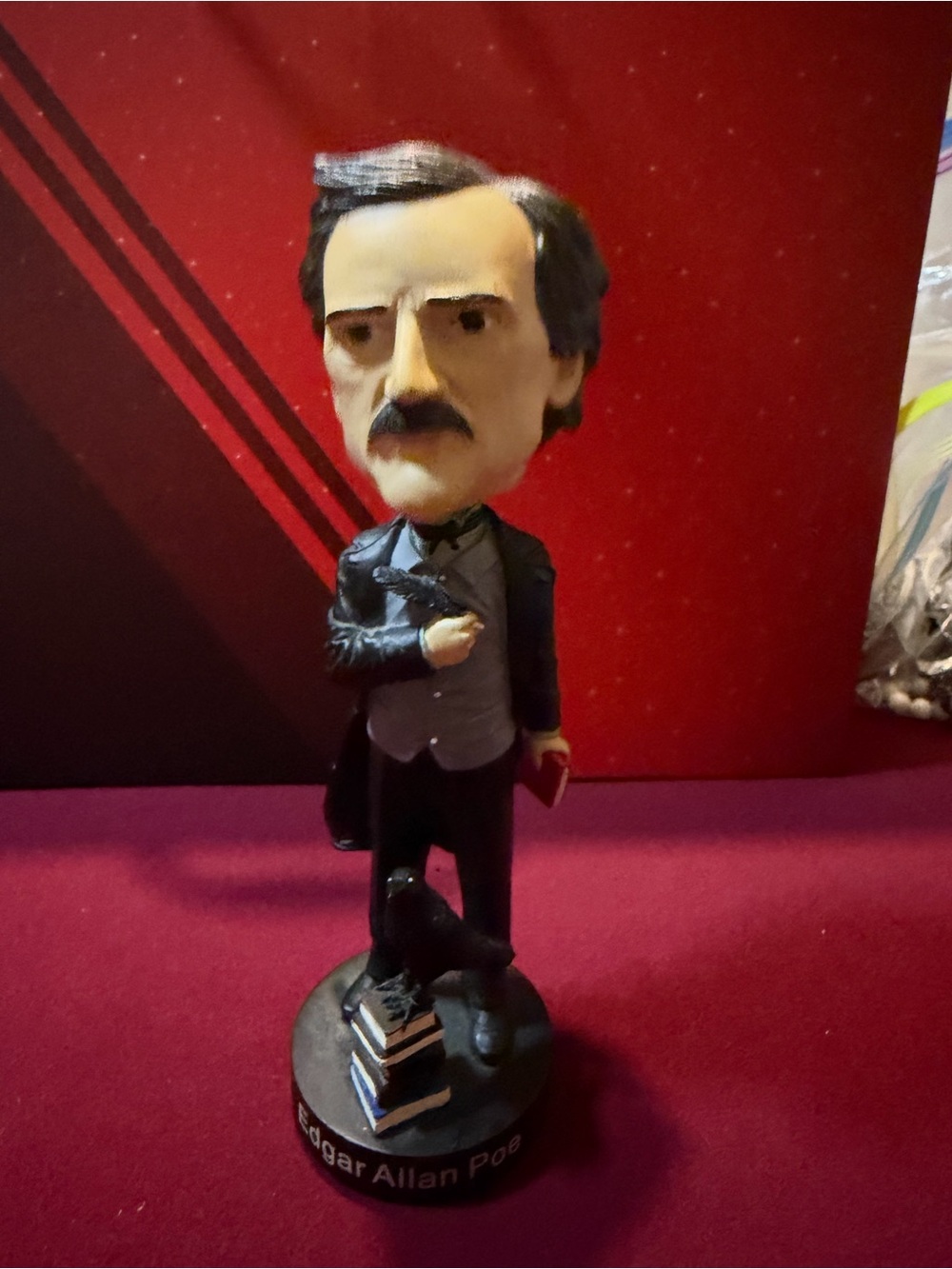 Edgar Allan Poe Black Figurine Home Accent bobble head